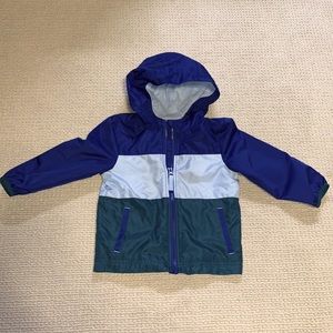 Cat & Jack 2T Zippered Wind Jacket Blue & Green